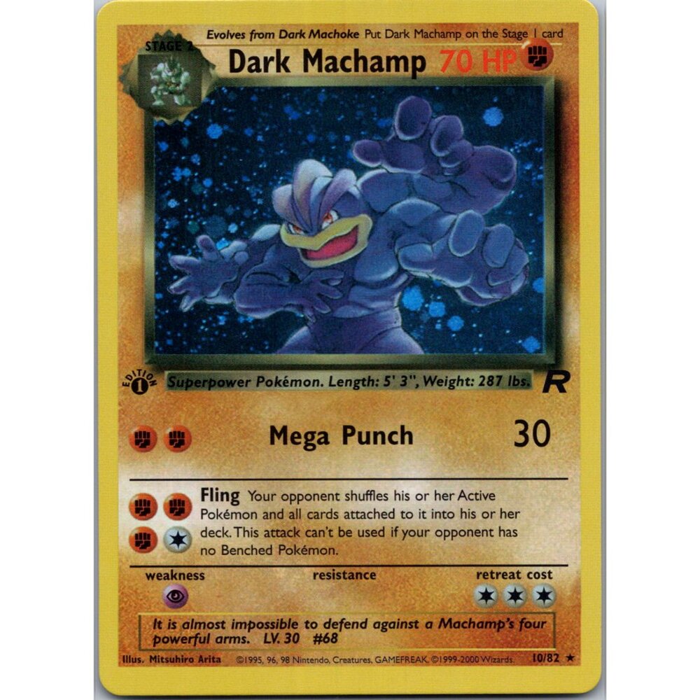 Dark Machamp Rocket 1st Edition "Reprinted"